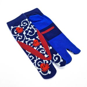 Japanische Tabi-Socken aus blauer Baumwolle, TAKO