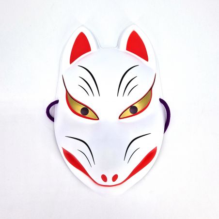 Traditional Japanese fox mask, KITSUNE, white