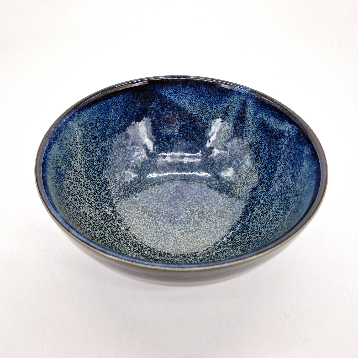 Cuchara japonesa para ramen INDIGO BLUE 15 cm, azul, cerámica, MIJ 