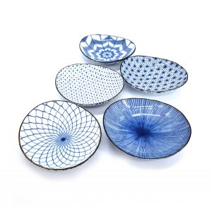 Set di 5 piattini ovali in ceramica - DAEN KATACHI