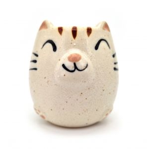Taza de cerámica japonesa BLANCO - SHIROI NEKO - gato