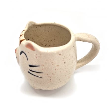 Mug japonais en céramique BLANC - SHIROI NEKO - chat