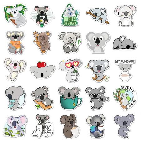 Lot von 50 japanischen Aufklebern, Kawaii Koala-KOARA-Aufkleber