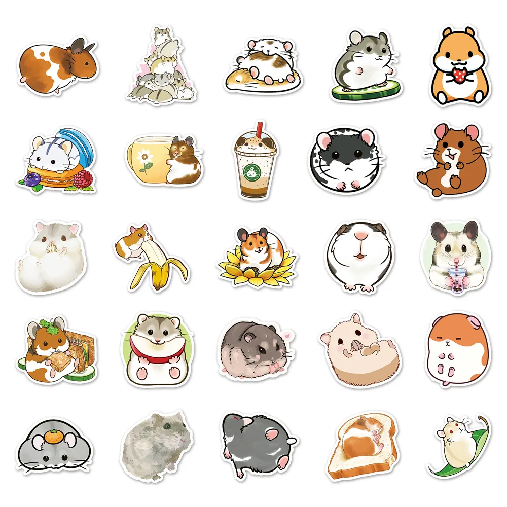 Set de 50 pegatinas japonesas, Kawaii Animal Stickers - DOBUTSU