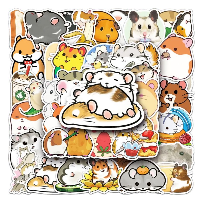 100PCS Hamster Stickers Japanese Anime Stickers Cute Vietnam