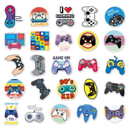 Lot of 50 Japanese stickers, Kawaii Gamer Stickers-PUREYA