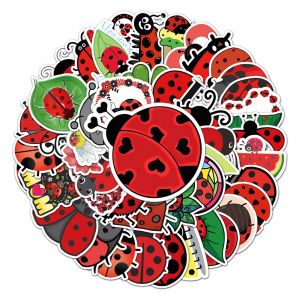 Lot of 50 Japanese stickers, Kawaii Ladybug Stickers-TENTOCHU