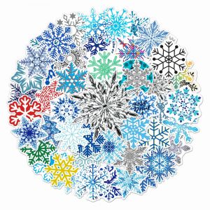 Set of 50 Japanese stickers, Kawaii Snowflakes Stickers-YUKINOKESSHO