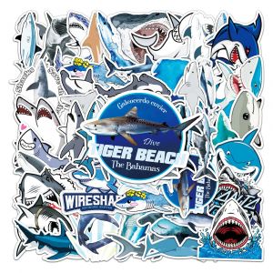 Set of 50 Japanese stickers, Kawaii Shark Stickers-SAME