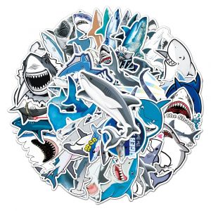 Lot de 50 autocollants japonais,Stickers Kawaii Requins-SAME