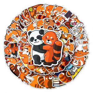 Lotto di 50 adesivi giapponesi, adesivi Kawaii Red Panda-RESSAPANDA