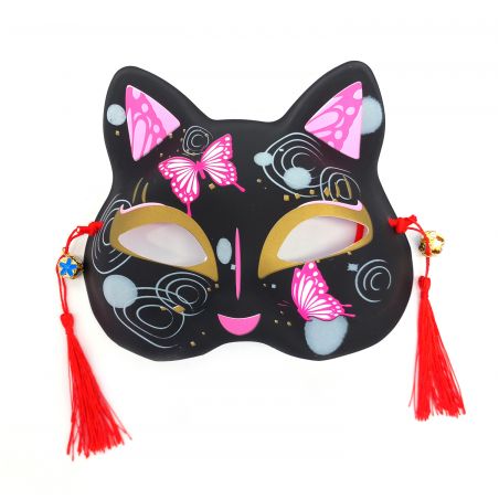 Demi-masque japonais de chat noir, Chō