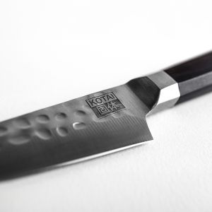 Couteau de cuisine japonais d'office BUNKA martelé-avec saya magnétique et boîte cadeau - lame 9 cm