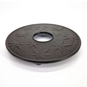Black cast iron trivet from Japan, MOMIJI