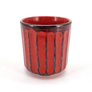 Japanese red Soba choko cup NEGORO SHINOGI