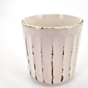 Japanese white Soba choko cup KOHIKI SHINOGI