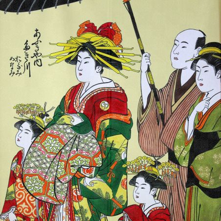 Cortina noren japonesa Ukiyoe Hanakai Oiran