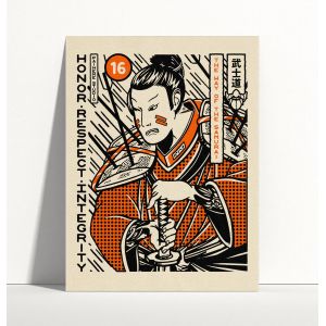 Illustration 30x40cm, Samurai, PAIHEME
