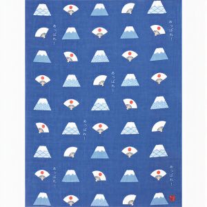 Mouchoir japonais en coton motivo Mont Fuji, "Appreciate it" 43 x 34 cm