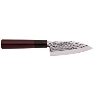 Coltello da cucina giapponese martellato per tagliare il pesce, DEBA, 10,5 cm