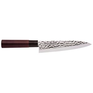 Couteau de cuisine japonais martelé pour découpage de la viande, GYUTO, 18cm