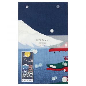 Cotton hand towel, TENUGUI, Snow, Five-story pagoda, Mount Fuji, YUKI