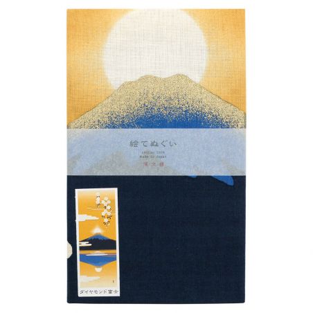 Serviette de toilette en coton, TENUGUI, Diamant Fuji , DAIYAMONDO