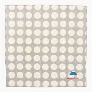 Fazzoletto giapponese reversibile in cotone a pois con il Monte Fuji, MAME