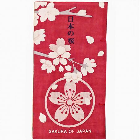 Serviette de toilette en coton, TENUGUI, Fleurs de Sakura, SAKURA NO HANA 