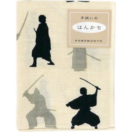 Japanese cotton handkerchief, Samurai, SAMURAI