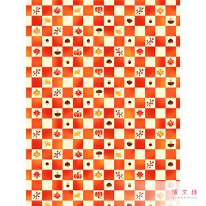 Japanese cotton handkerchief, Autumn Pattern, AKI