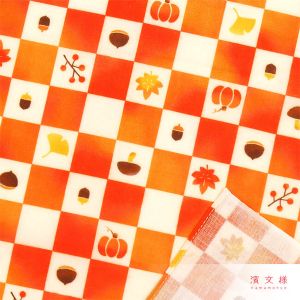 Mouchoir japonais en coton, Motif Automne, AKI