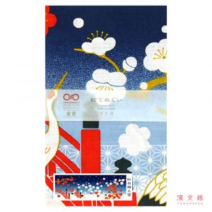 Cotton towel, TENUGUI, Plum Blossoms and Snow, UME NO KI TO YUKI