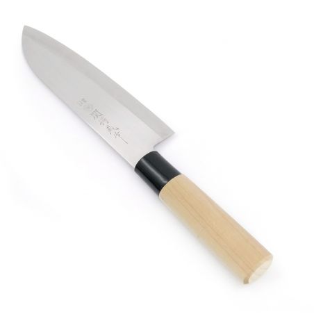 Coltello da cucina giapponese per tutti i tipi di cibo, SANTOKU, 17cm