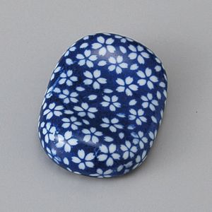 soporte para palillos de cerámica, HANA, azul