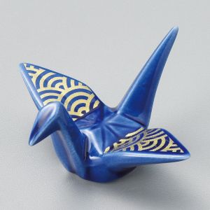 Soporte para palillos de cerámica japonesa, azul, KUREN