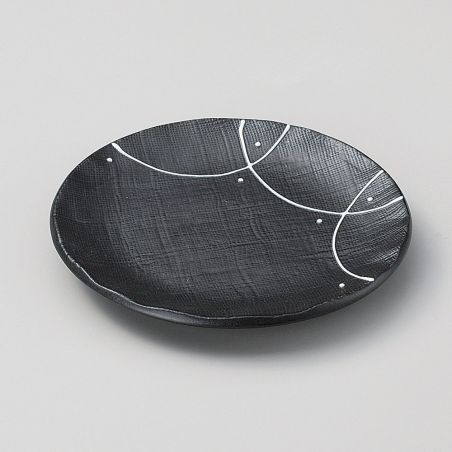 Piatto piccolo giapponese in ceramica nera minimalista - MINIMARISUTO