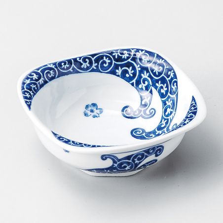 Duo de coupelles en céramique blanc et bleu - SAMAZAMANA PATAN