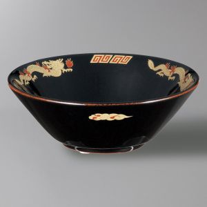 japanische Schüssel für Ramennudeln Ø19.5cm, RYÛ, golden drache