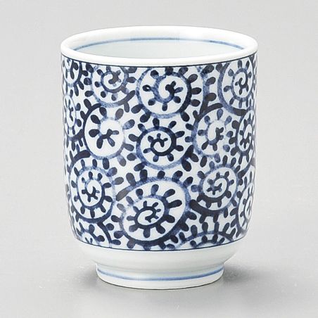 taza de té japonés, TAKO-KARAKUSA, azul