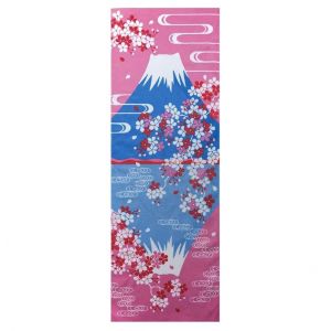 Serviette de toilette en coton, TENUGUI, FUJI SAKURA