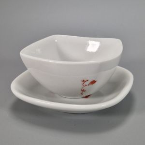Juego de vasija y platillo de cerámica - MOMIJI NAMI