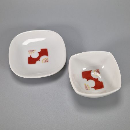 Ceramic vessel and saucer set - UME SHIROI