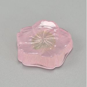 repose-baguettes japonais en forme de fleur rose en verre SAKURA HASHIOKI