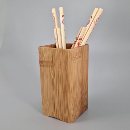 Bamboo storage pot, KAKU, 7.5x14cm