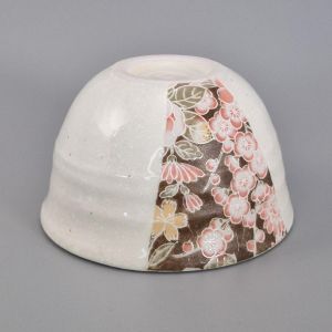 Japanese ceramic rice bowl - SHIRO HANA