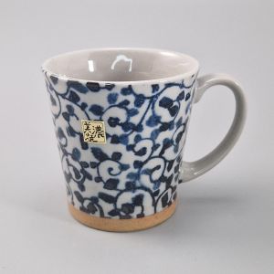 Mug japonais en céramique bleu - AO KARAKUSA
