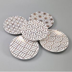 Set de 5 cuencos pequeños de cerámica blanca - SAMAZAMANA PATAN