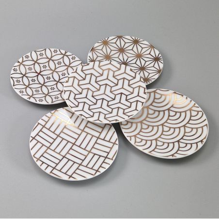 Set di 5 piccole ciotole in ceramica bianca - SAMAZAMANA PATAN