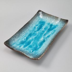 Japanese ceramic rectangle plate - AOI